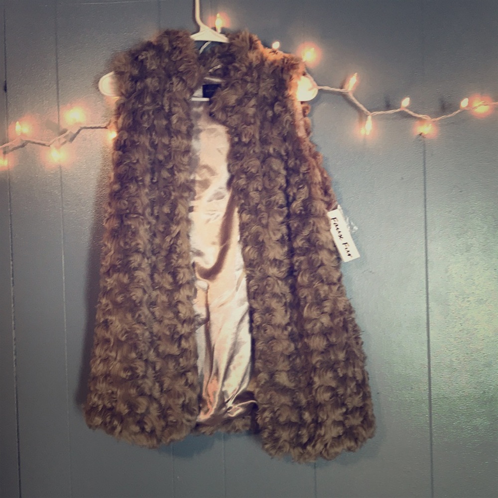 Brand new faux fur vest